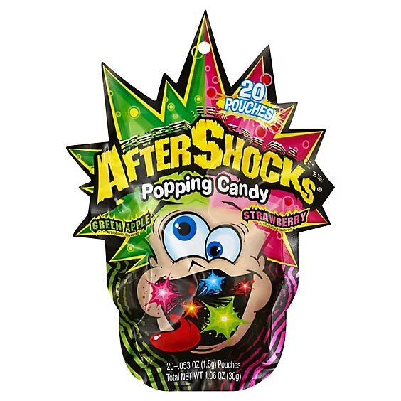Aftershocks Popping Candy Green Apple & Strawberry 30g