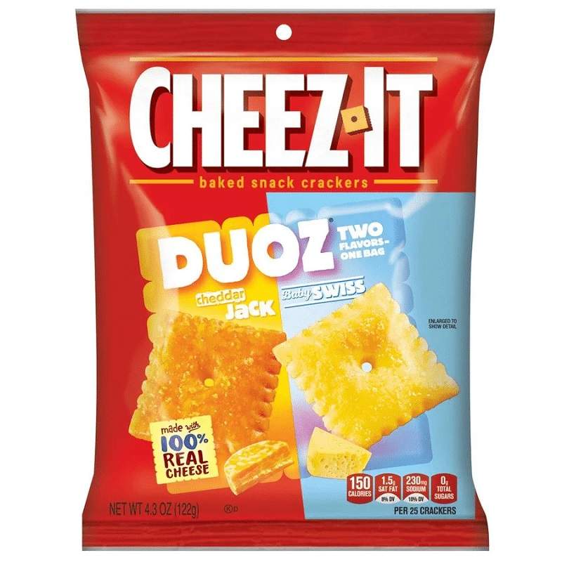 Cheez It Duoz Cheddar & Baby Swiss 121g
