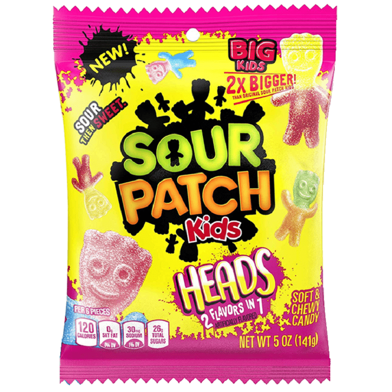 Sour Patch Kids Heads 141g (2 Flavours in 1)