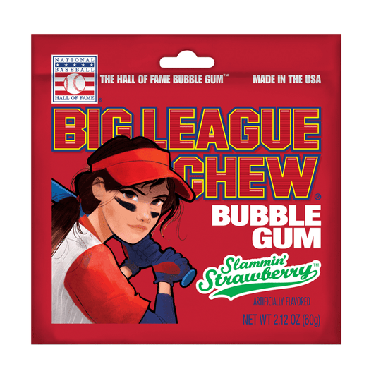 Big League Chew Slammin Strawberry 60g