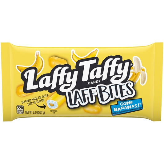 Laffy Taffy Candy Laff Bites Gone Bananas 57g