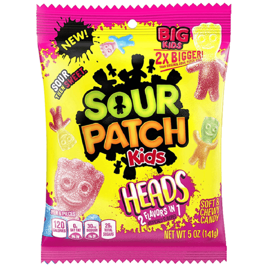 Sour Patch Kids Heads 141g (2 Flavours in 1)