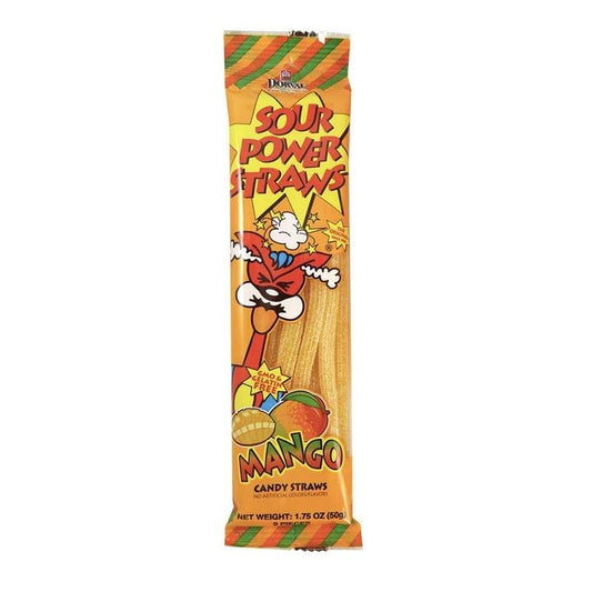 Sour Power Straws Mango 50g