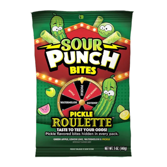Sour Punch Bites Pickle Roulette 140g