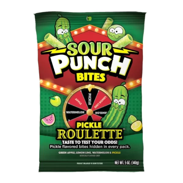 Sour Punch Bites Pickle Roulette 140g
